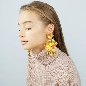 Mercedes Salazar Fiesta Flower Earrings